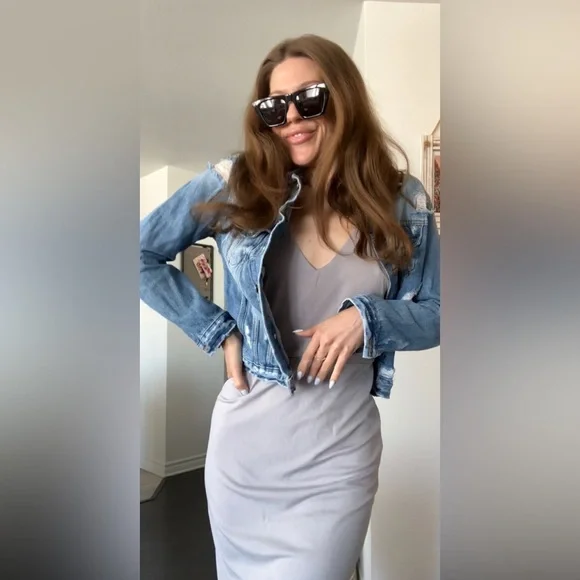 Distressed denim jacket - Picture 4 of 14